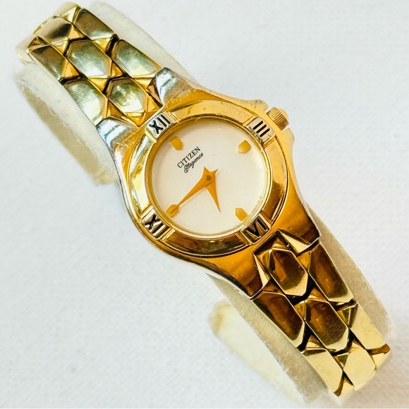 Vintage Citizen Mother Of Pearl Women's Gold Dress Bracelet Watch 5920-S78992 - Picture 1 of 14